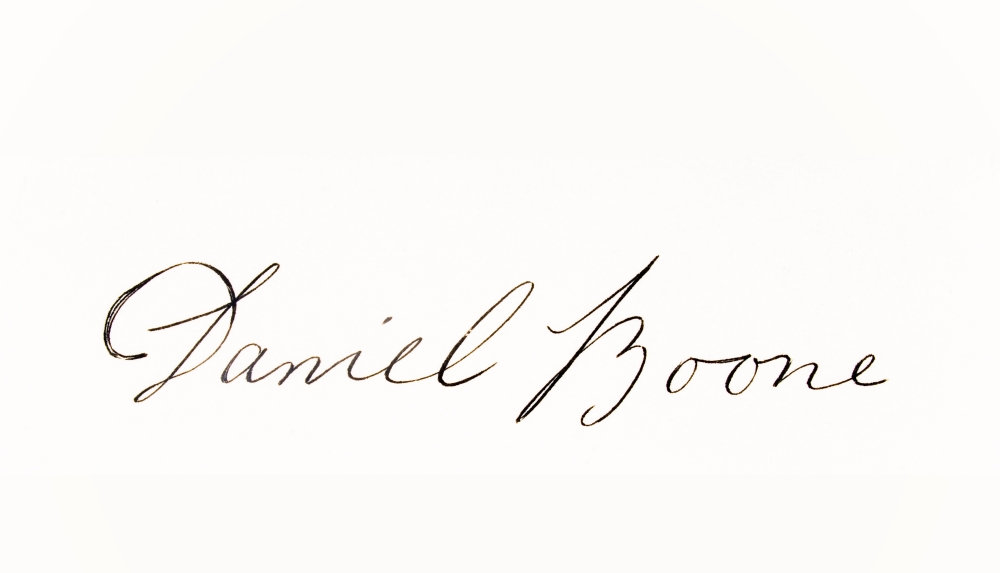 Signature of Daniel Boone 1734-1820. American Frontiersman & Legendary Hero Poster Print - 18 x 10