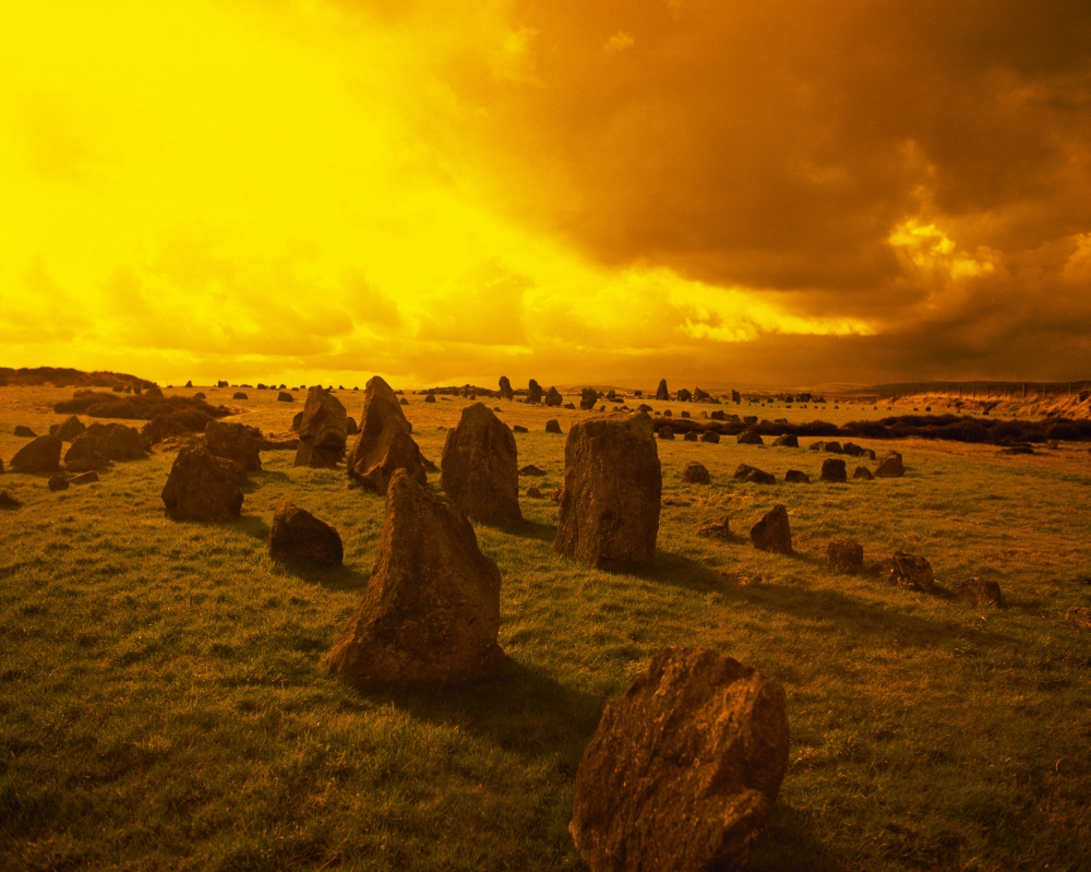 Beaghmore Stone Circles - Co Tyrone Ireland Poster Print, Large - 34 x 26