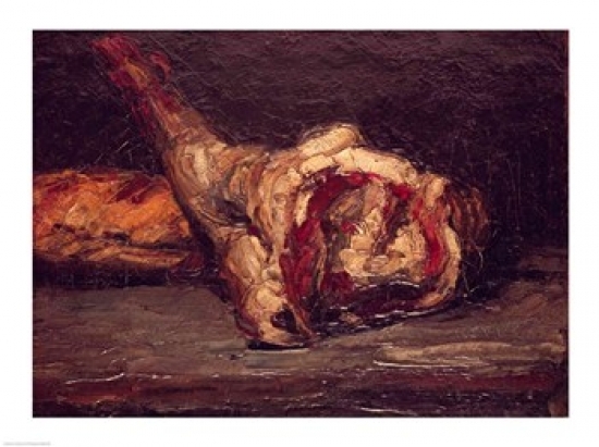 Still Life of A Leg of Mutton & Bread 1865 Poster Print by Paul Cezanne - 36 x 24 in. - Large