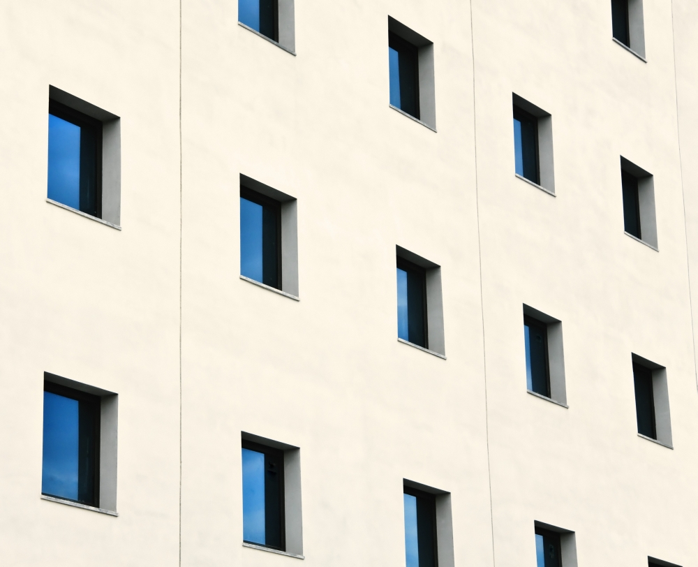 Windows in An Office Building Poster Print - 32 x 26