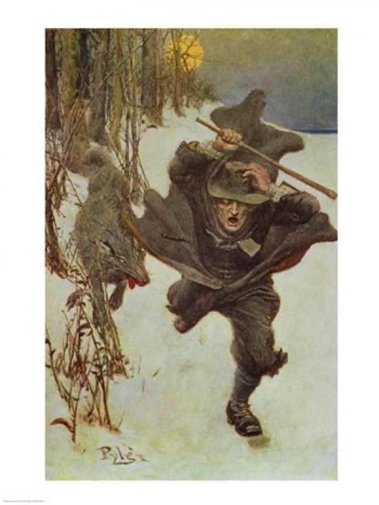 BALBAL108932LARGE Once It Chased Doctor Wilkinson Into The Very Town Itself Poster Print by Howard Pyle - 24 x 36 in. - Large