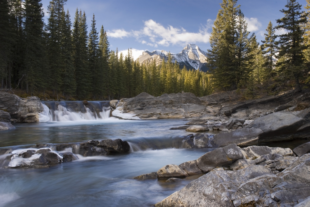 DPI1842842LARGE Waterfall On Sheep River - Kananaskis Alberta Canada Poster Print, Large - 34 x 22