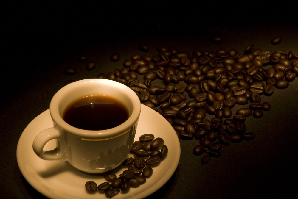 DPI1845302LARGE Calgary Alberta Canada - Coffee Beans & Fresh Cup of Coffee Poster Print, Large - 34 x 22