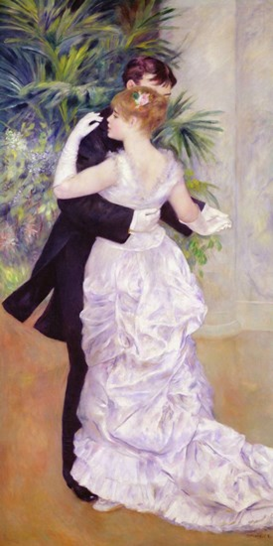 Dance in The City 1883 Poster Print by Pierre-Auguste Renoir - 18 x 36 in.