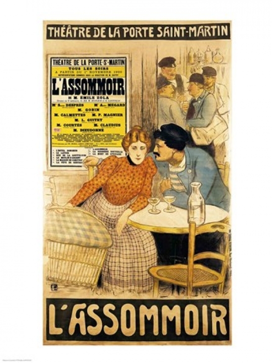 Picture of Posterazzi BALXIR167528LARGE Poster Advertising LAssommoir Poster Print by Theophile-Alexandre Steinlen - 24 x 36 in. - Large