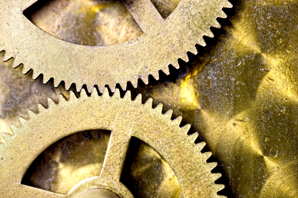 Gears From Inside A Wind-Up Clock Poster Print - Large - 38 x 24
