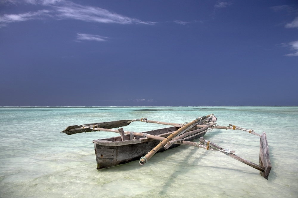 Picture of Posterazzi DPI1848034 Zanzibar Africa - Dhow in The Water Poster Print, 18 x 12
