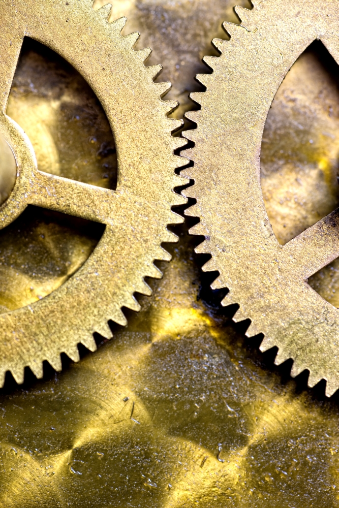 Gears From Inside A Wind-Up Clock Poster Print, 12 x 19