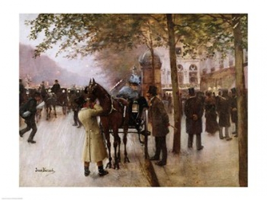 Picture of Posterazzi BALXIR19965 The Boulevards Evening in Front of The Cafe Napolitain Poster Print by Jean Beraud - 24 x 18 in.