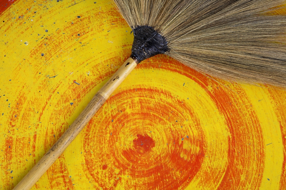 Isan Thailand - Asian Style Broom On A Table Poster Print - 36 x 24