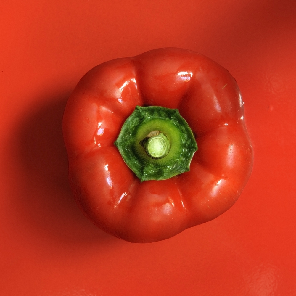 High Angle View of Red Pepper Poster Print, Large - 24 x 24