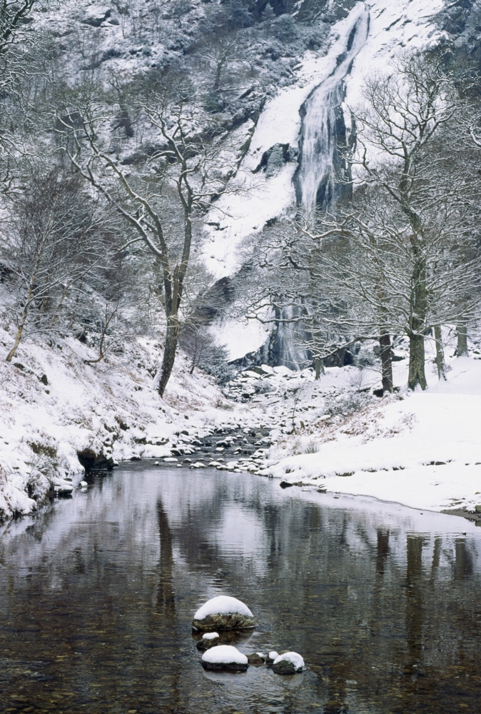 DPI1852918 Powerscourt Waterfall in Winter County Wicklow Ireland Poster Print, 12 x 19