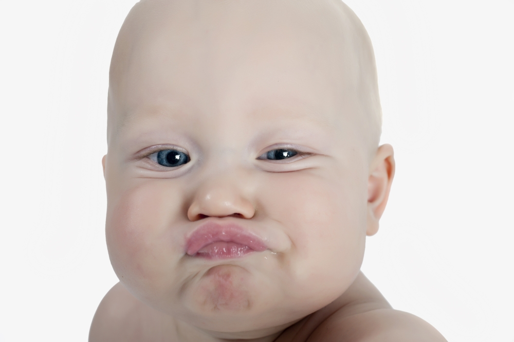 Baby Making A Funny Face Poster Print - Large - 38 x 24
