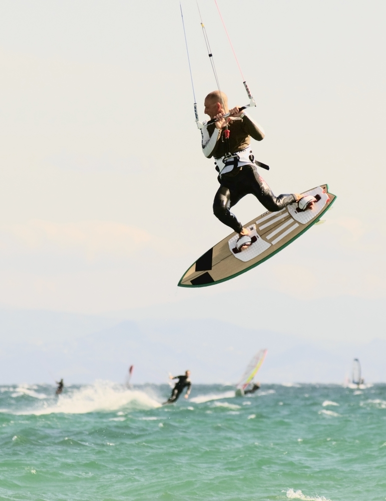 Man Kitesurfing Poster Print - 13 x 17