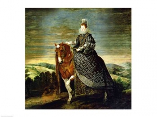 Picture of Posterazzi BALXIR62175LARGE Portrait of Queen Margaret of Austria Poster Print by Diego Velazquez - 36 x 24 in. - Large