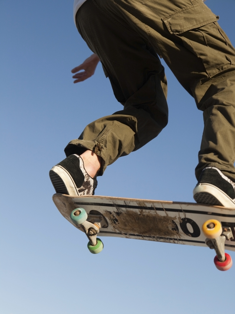DPI1850822 Low Angle View of Young Male Skateboarder Poster Print, 14 x 19