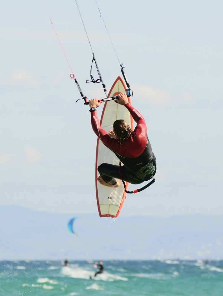 Man Kitesurfing Poster Print, 13 x 17