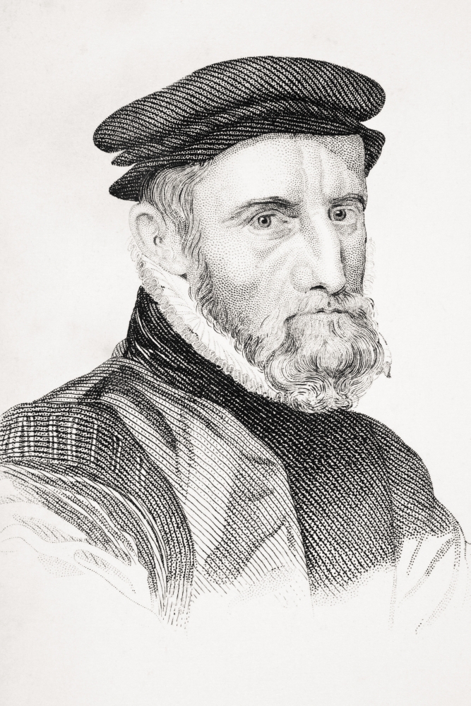 Sir Thomas Gresham 1518 & 19-1579 English Merchant Financier & Founder of The Royal Exchange From Old Englands Worthie Poster Print, Large - 22 x 34