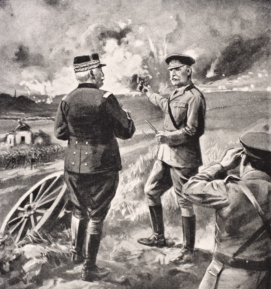 Lord Kitchener & General Joffre On The Western Front 1915 From The War Illustrated Album Deluxe Published London 1916 Poster Print, 14 x 15