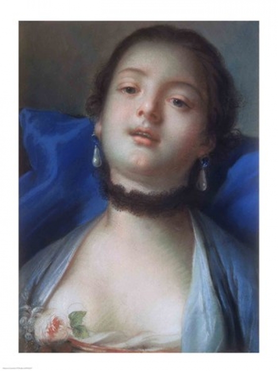 Portrait of A Woman Poster Print by Francois Boucher - 24 x 36 in. - Large