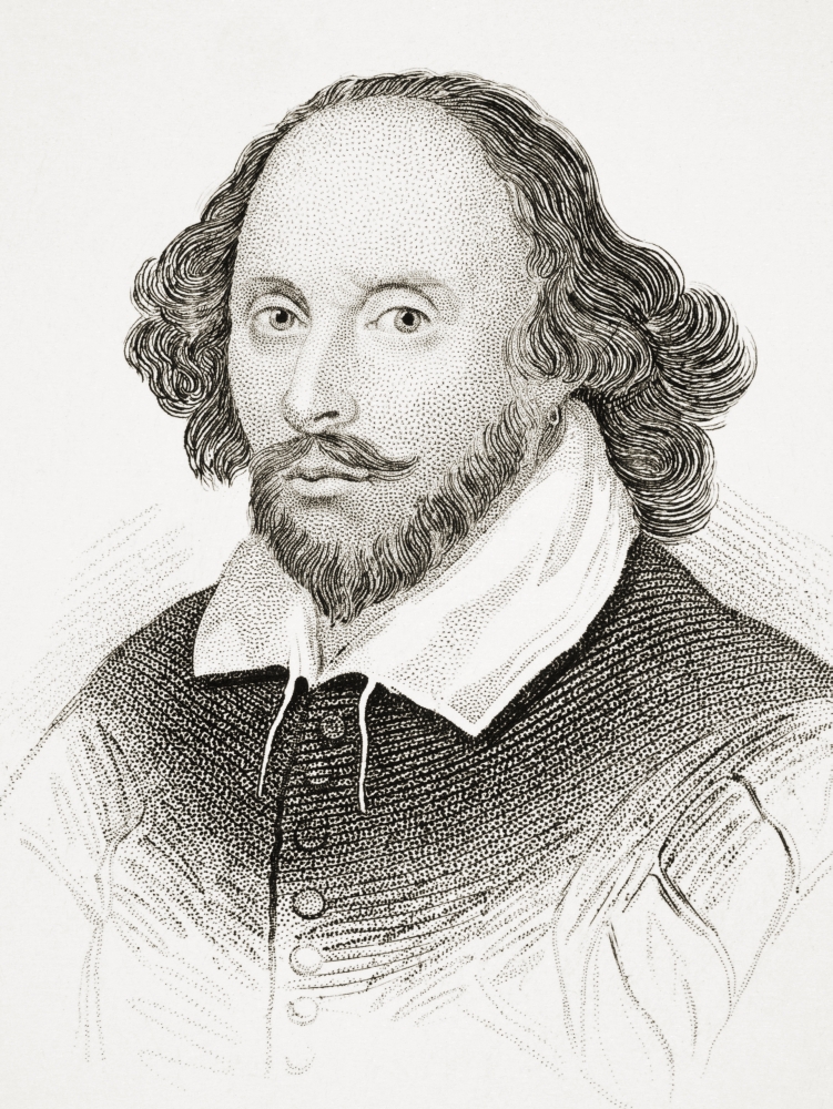William Shakespeare 1564-1616 English Poet Playwright Dramatist & Actor From Old Englands Worthies by Lord Brougham Poster Print - Large - 24 x 32