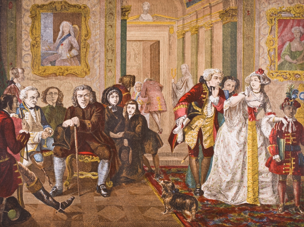 Dr Samuel Johnson 1709-1784 English Poet Critic Essayist & Lexicographer In The Ante-Room of Lord Chesterfield 1694-17 Poster Print - Large - 32 x 24