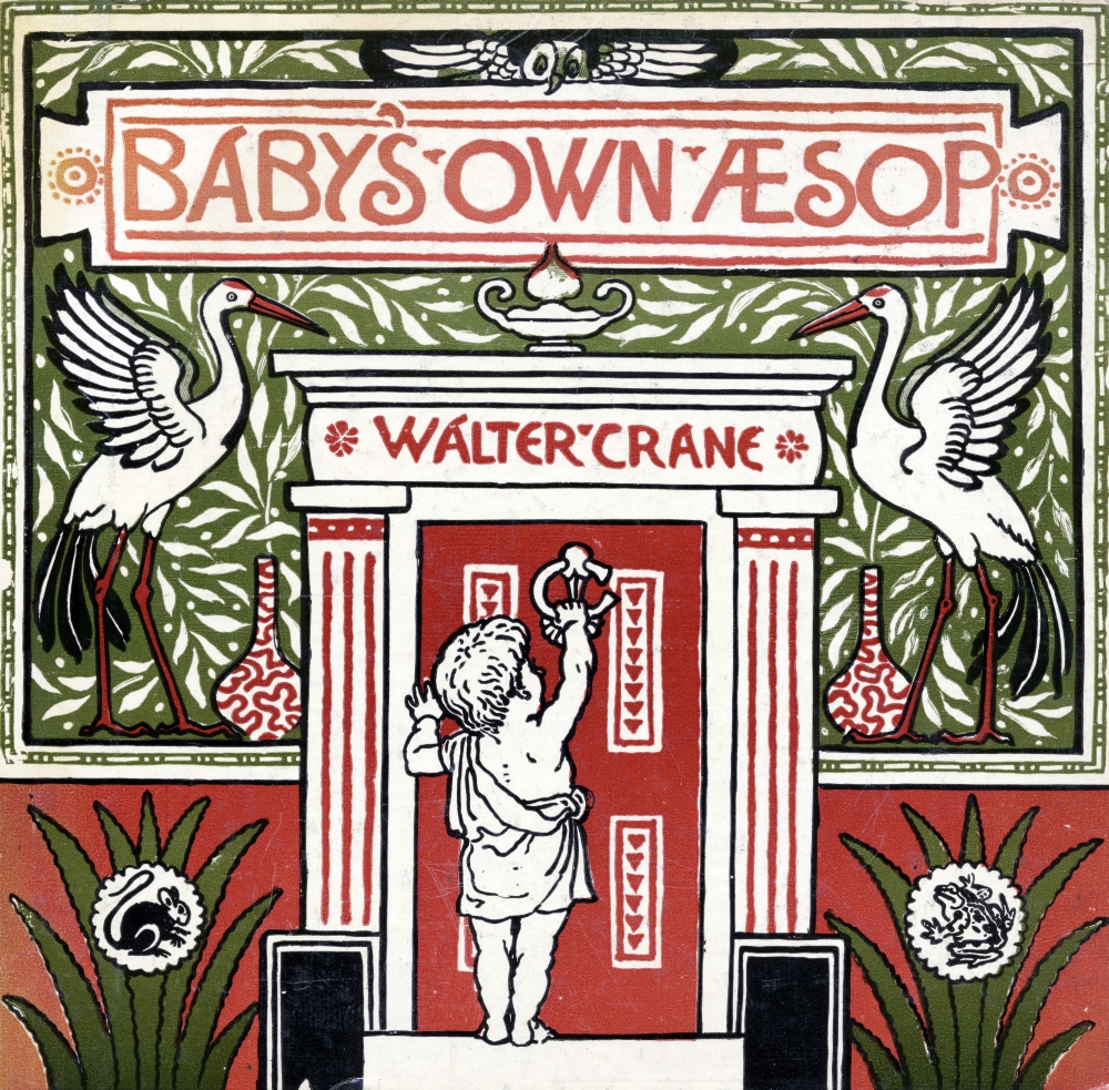 Front Cover From The Book Babys Own Aesop by Walter Crane Published C1920 Poster Print, Large - 24 x 24