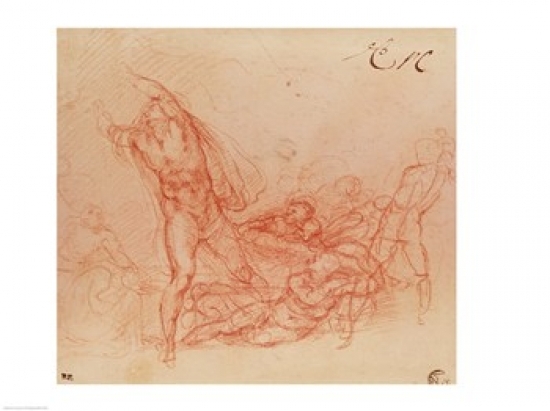 Picture of Posterazzi BALXIR172468LARGE The Resurrection of Christ C.1536-38 Poster Print by Michelangelo Buonarroti - 36 x 24 in. - Large