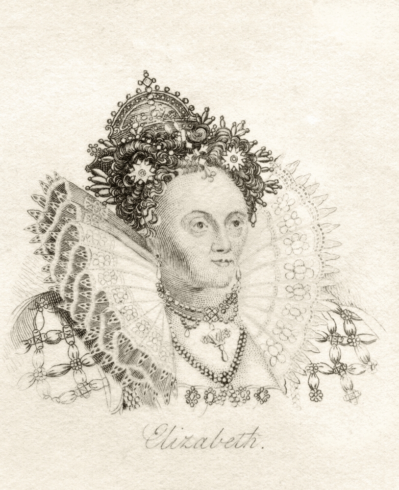 DPI1855580 Elizabeth I 1533-1603 Queen of England From The Book Crabbs Historical Dictionary Published 1825 Poster Print, 13 x 16 -  Posterazzi