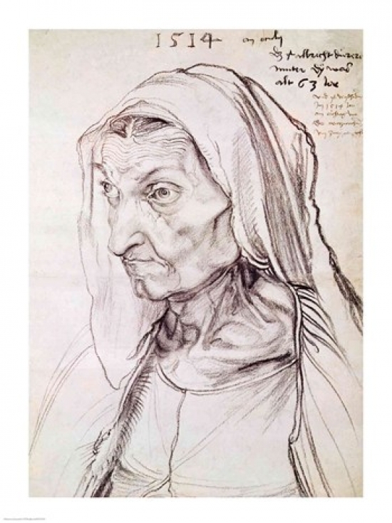 Picture of Posterazzi BALXIR175076LARGE Portrait of The Artists Mother 1514 Poster Print by Albrecht Durer - 24 x 36 in. - Large