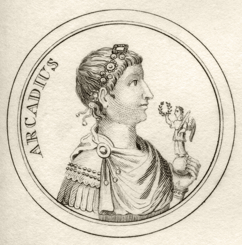 Picture of Posterazzi DPI1855469 Flavius Arcadius 377 Or 378Ad - 408Ad Roman Emperor From The Book Crabbs Historical Dictionary Published 1825 Poster Print&#44; 14 x 14