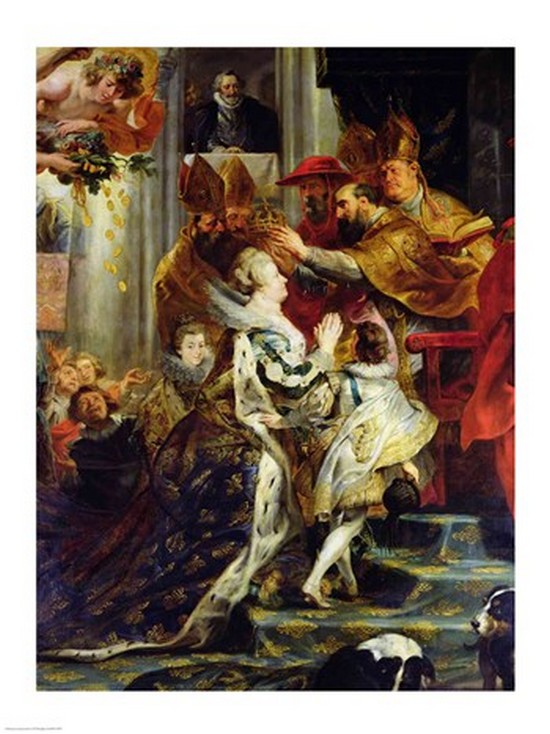 Picture of Posterazzi BALXIR17697 The Medici Cycle The Coronation of Marie De Medici Detail of The Crowning Poster Print by Peter Paul Rubens - 18 x 24 in.