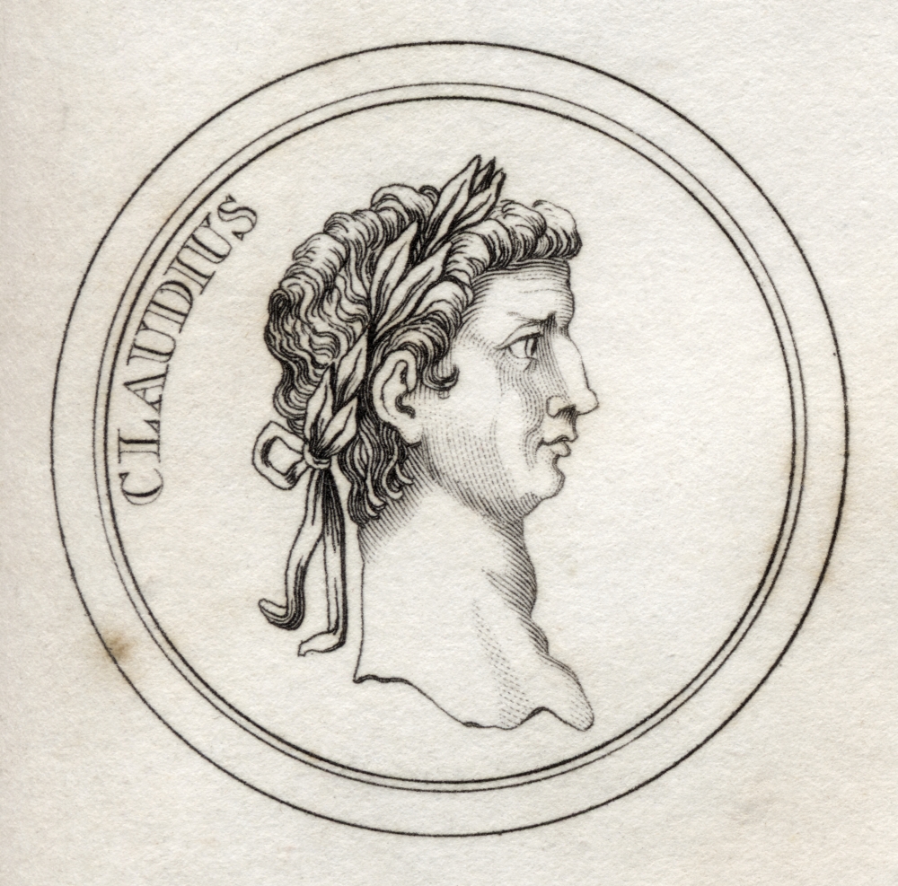 Picture of   Tiberius Claudius Caesar Augustus Germanicus Or Claudius I 10Bc -54Ad Roman Emperor of The Julio-Claudian Dynasty From The Book Crabbs Historical Dictionary Published 1825 Poster Print&#44; 14 x 14