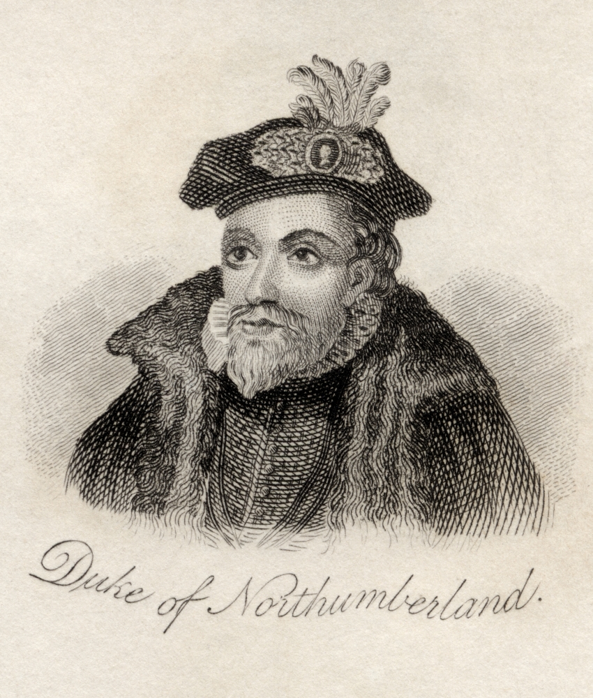 Picture of John Dudley 1501 - 1553 1st Duke of Northumberland Tudor General Admiral & Politician De Facto Ruler of England From The Book Crabbs Historical Dictionary Published 1825 Poster Print, 13 x 15