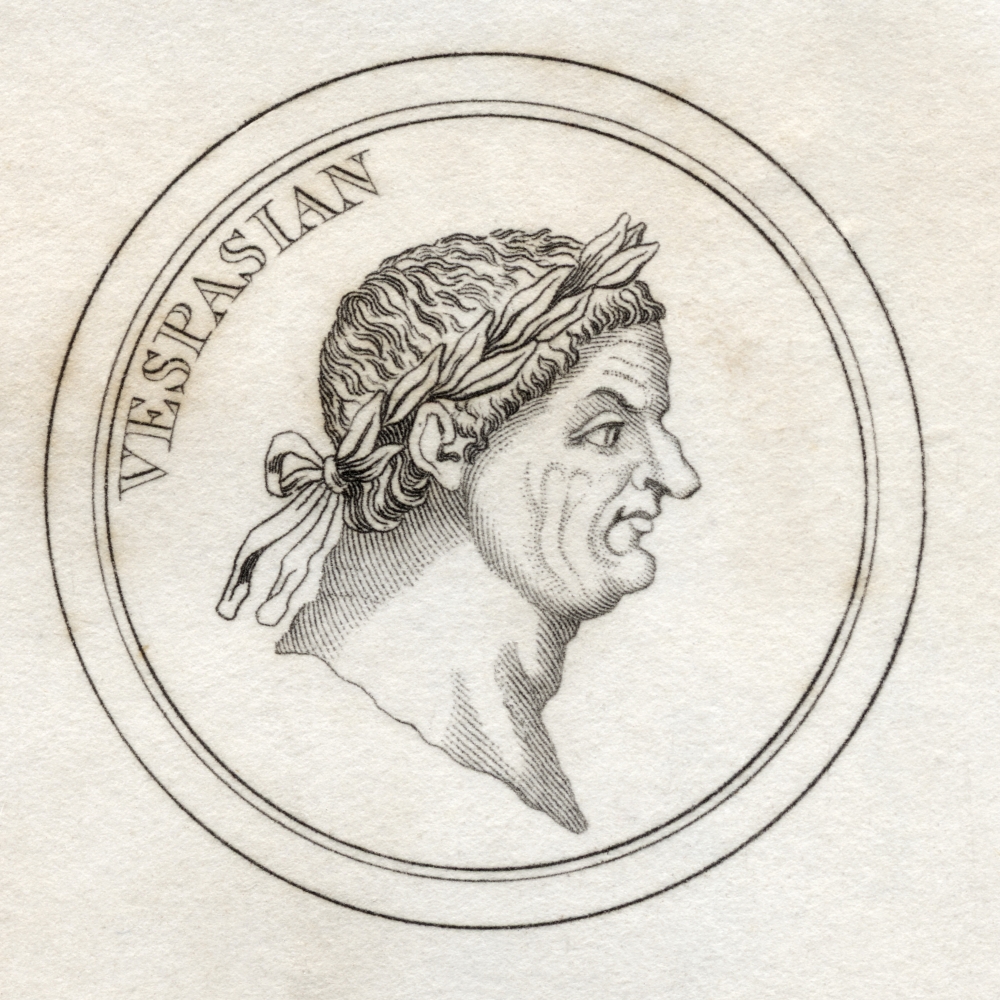 Picture of Posterazzi DPI1855685 Vespasian Titus Flavius Sabinus Vespasianus Ad 9 - 79 Roman Emperor From The Book Crabbs Historical Dictionary Published 1825 Poster Print&#44; 14 x 14
