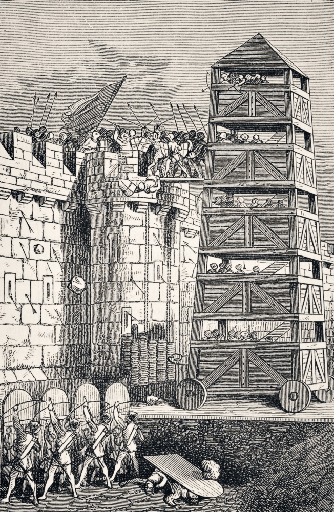 Moveable Seige Tower Used In Attacks Against Castles From The National & Domestic History of England by William Aubrey Poster Print, Large - 22 x 36
