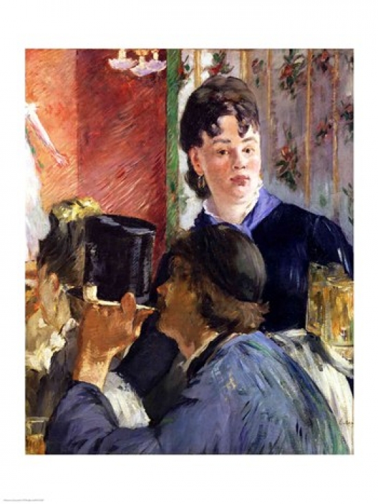 La Serveuse De Bocks Poster Print by Edouard Manet - 18 x 24 in.