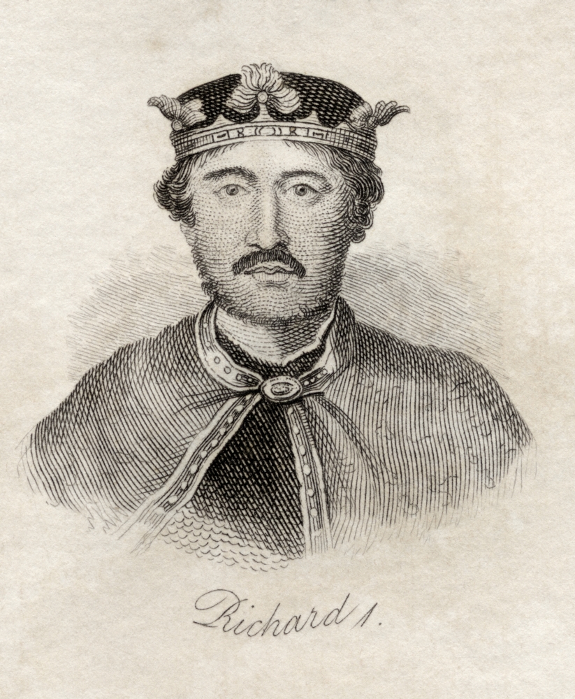 Richard I Aka Richard The Lionheart King of England 1157-1199 From The Book Crabbs Historical Dictionary Published 1825 Poster Print, 13 x 16