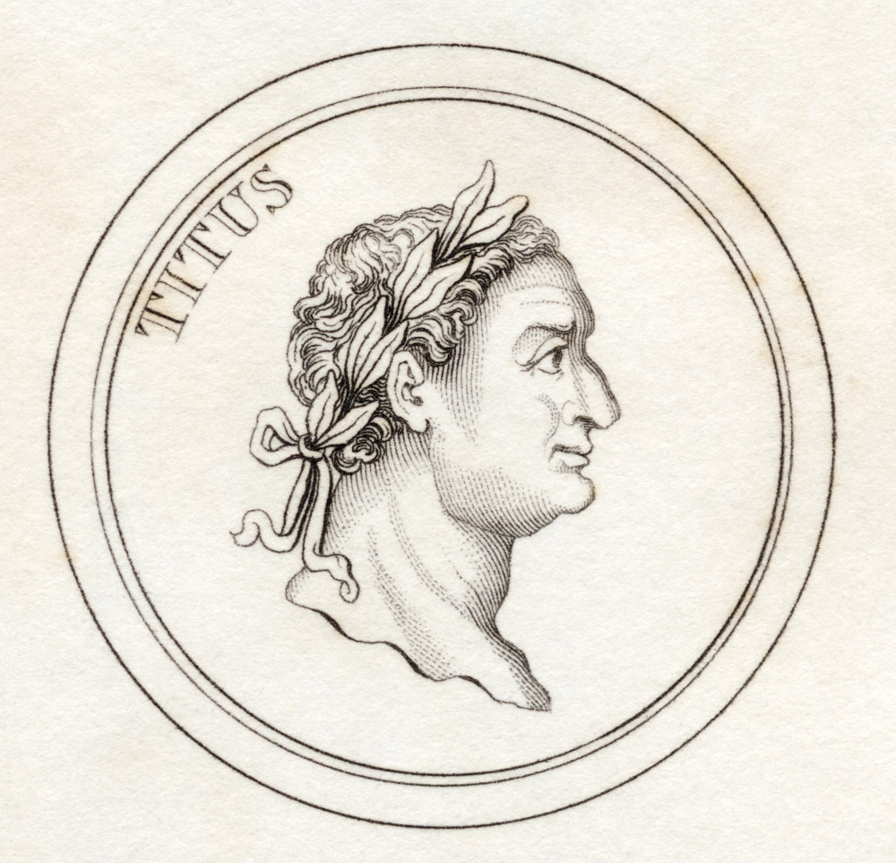 Picture of Posterazzi DPI1855683 Titus Flavius Sabinus Vespasianus Aka Titus Ad39 - 81 Roman Emperor From The Book Crabbs Historical Dictionary Published 1825 Poster Print&#44; 14 x 14