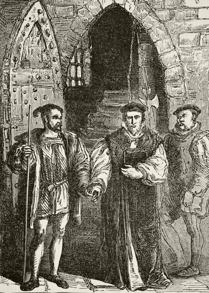 Cardinal John Fisher Circa 1469 To 1535 Leaving The Bell Tower On Way To His Execution From The National & Domestic H Poster Print, Large - 24 x 34