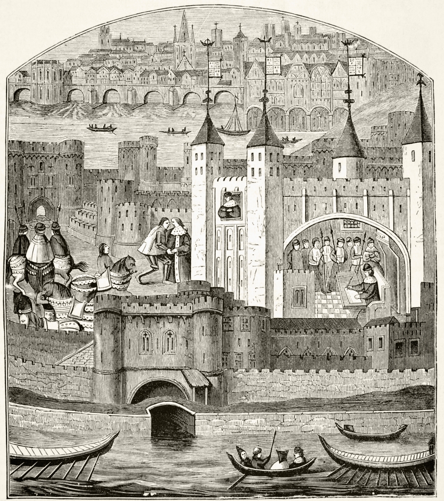 London & The Tower of London In The Fifteenth Century From The National & Domestic History of England by William Aubrey Poster Print - Large - 26 x 30