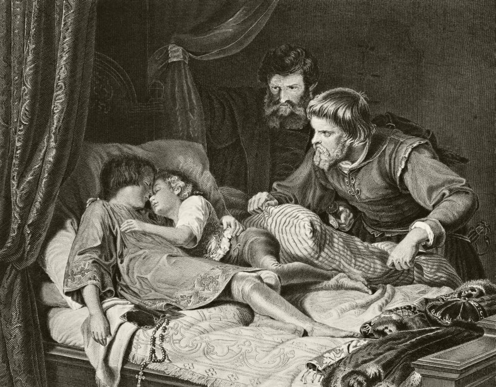 DPI1855834LARGE The Murder of The Princes Edward & Richard In The Tower of London Poster Print, Large - 32 x 24