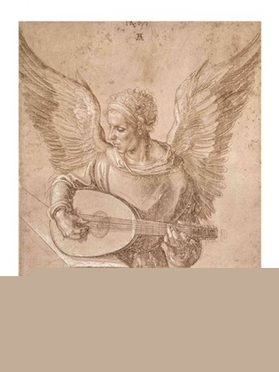 Picture of Posterazzi BALXIR166527LARGE Angel Playing A Lute 1491 Poster Print by Albrecht Durer - 24 x 36 in. - Large