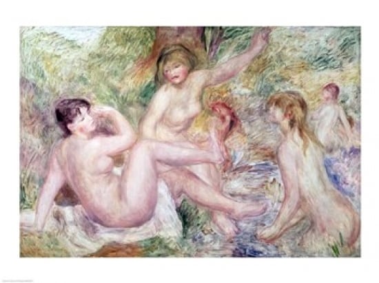 BALXIR168185LARGE Study for The Large Bathers 1885-1901 Poster Print by Pierre-Auguste Renoir - 36 x 24 in. - Large