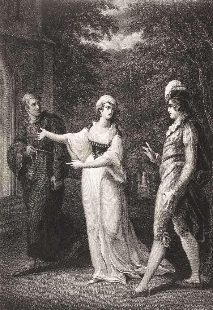 Twelfth Night Or What You Will Act IV Scene III OliviaS Garden Sebastian Olivia & Priest From The Boydell Sha Poster Print - Large - 24 x 34