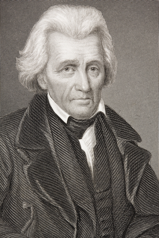 Andrew Jackson 1767 - 1845 7th President of The United States of America From The Book Gallery of Historical Portraits Poster Print - Large - 24 x 36