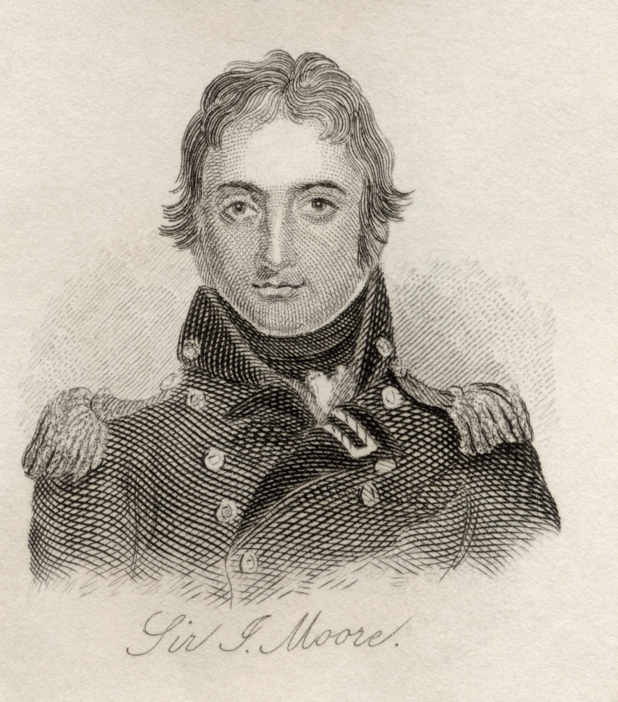 Sir John Moore 1761 1809 British Soldier & General From The Book Crabbs Historical Dictionary Published 1825 Poster Print, 13 x 15