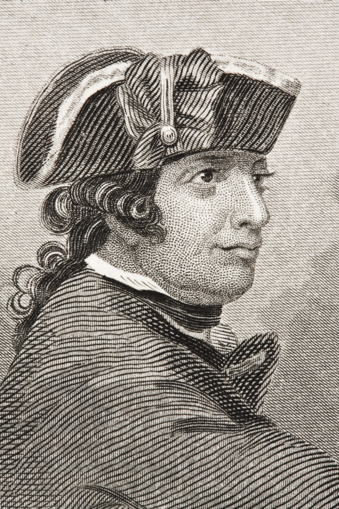 Esek Hopkins 1718 -1802 Commander In Chief of The Fleet Throughout The American Revolutionary War From The Book Galler Poster Print - Large - 24 x 36