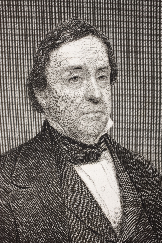 Lewis Cass 1782 - 1866 American Military Officer & Politician From The Book Gallery of Historical Portraits Published Poster Print - Large - 24 x 36