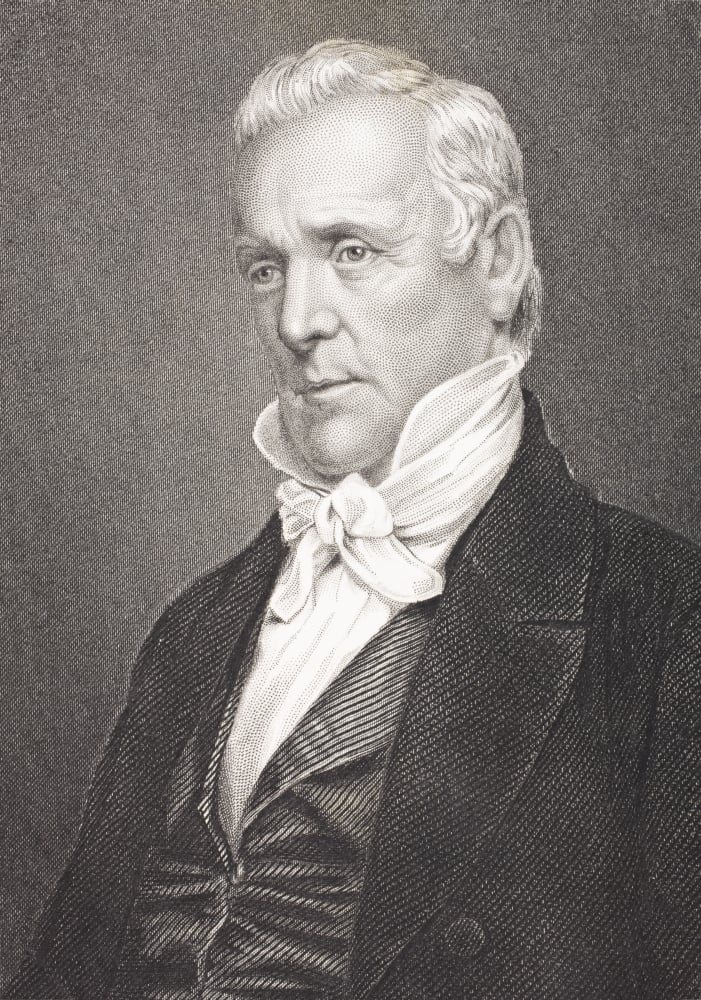 James Buchanan 1791 To 1868 15th President of The United States From The Book Gallery of Historical Portraits Published Poster Print, Large - 24 x 34